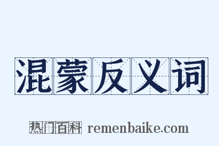 混蒙反义词是什么意思的图片